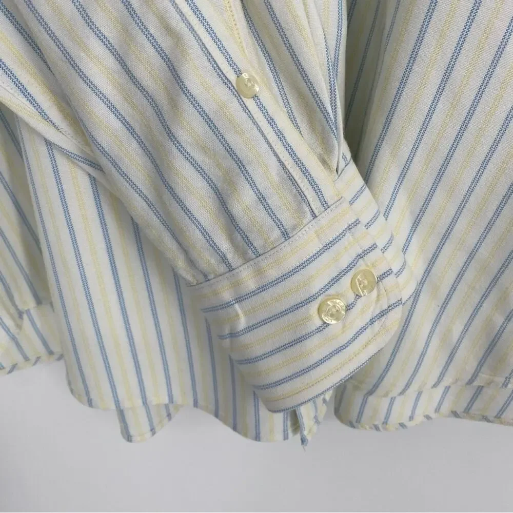 J.CREW Men’s Cotton Long sleeve Stripped Button‎ Down Shirt Office Large